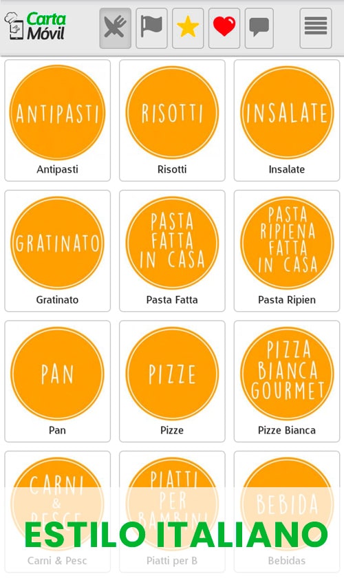 Carta digital con estilo moderno
